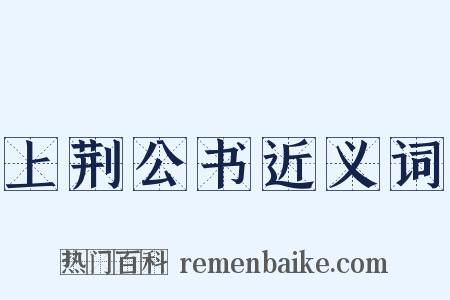 上荆公书近义词是什么意思的图片